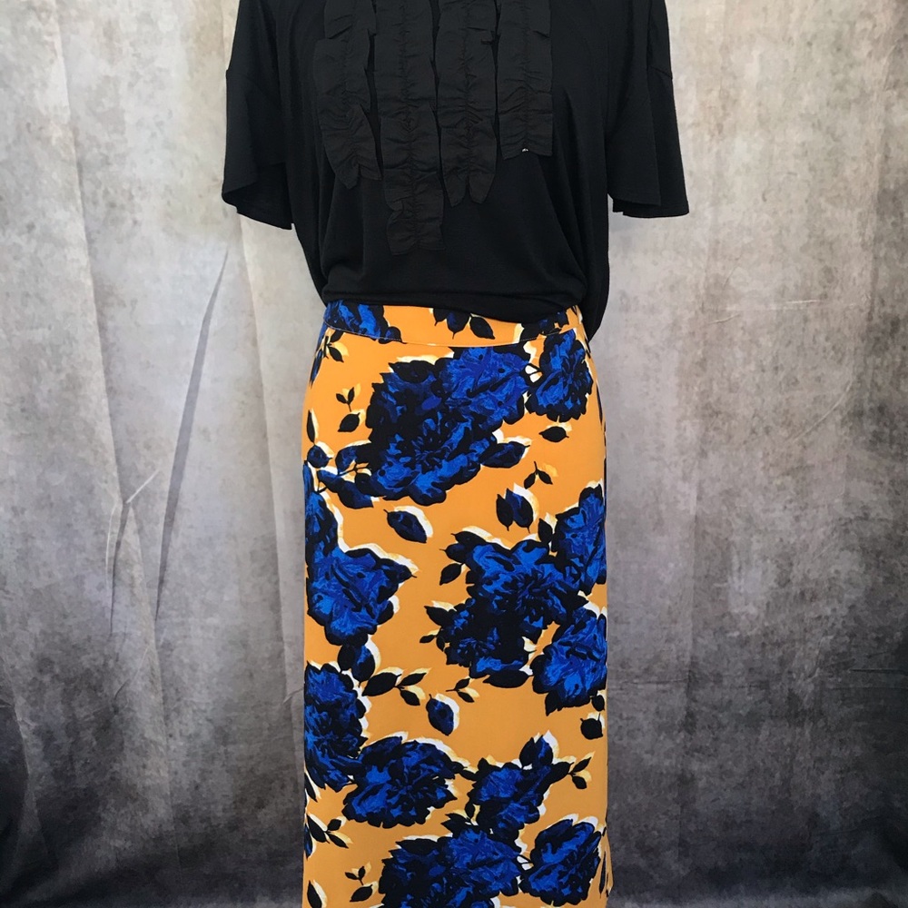 NEW! Who What Wear Floral Midi Skirt, size 18